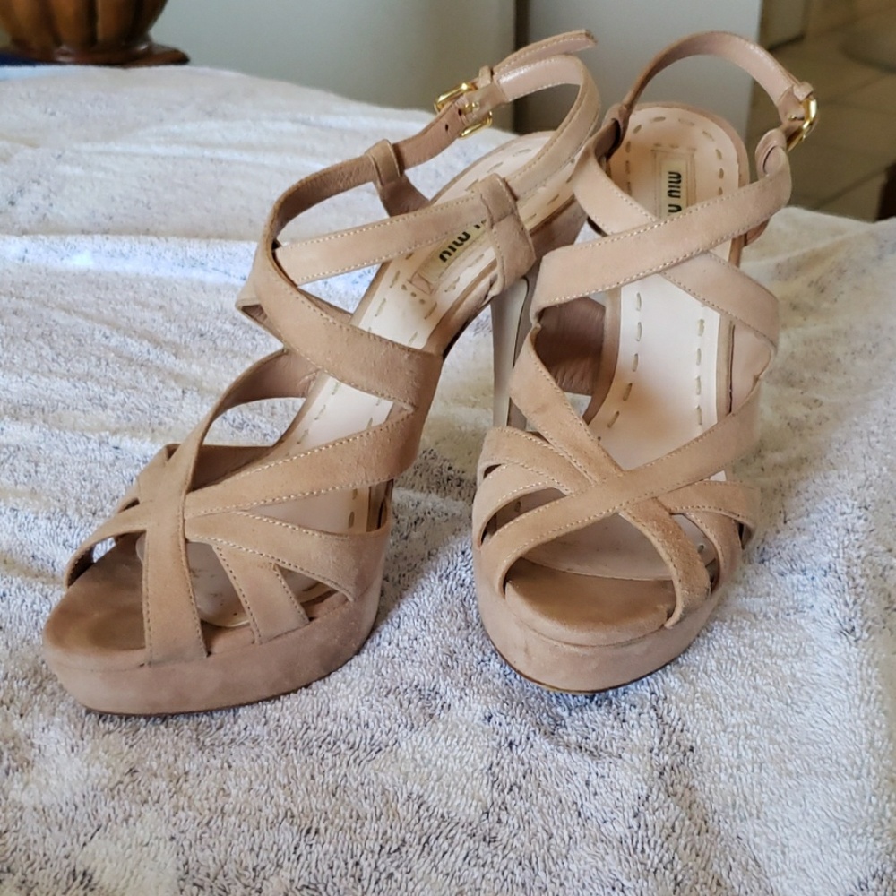 Tan Miu Miu Heels